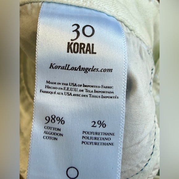Koral Kor Block Skinny Jeans Colorblock White Blue Size 30 NWT - Picture 5 of 5